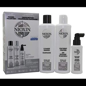 Nioxin (System 1) 3 Step Kit for Natural Hair with Light Thinning *NEW IN BOX*